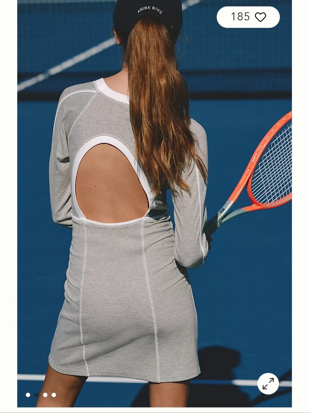 Anthropologie Daily Practice Scoop-Neck Long-Sleeve Mini Dress - Picture 3 of 3
